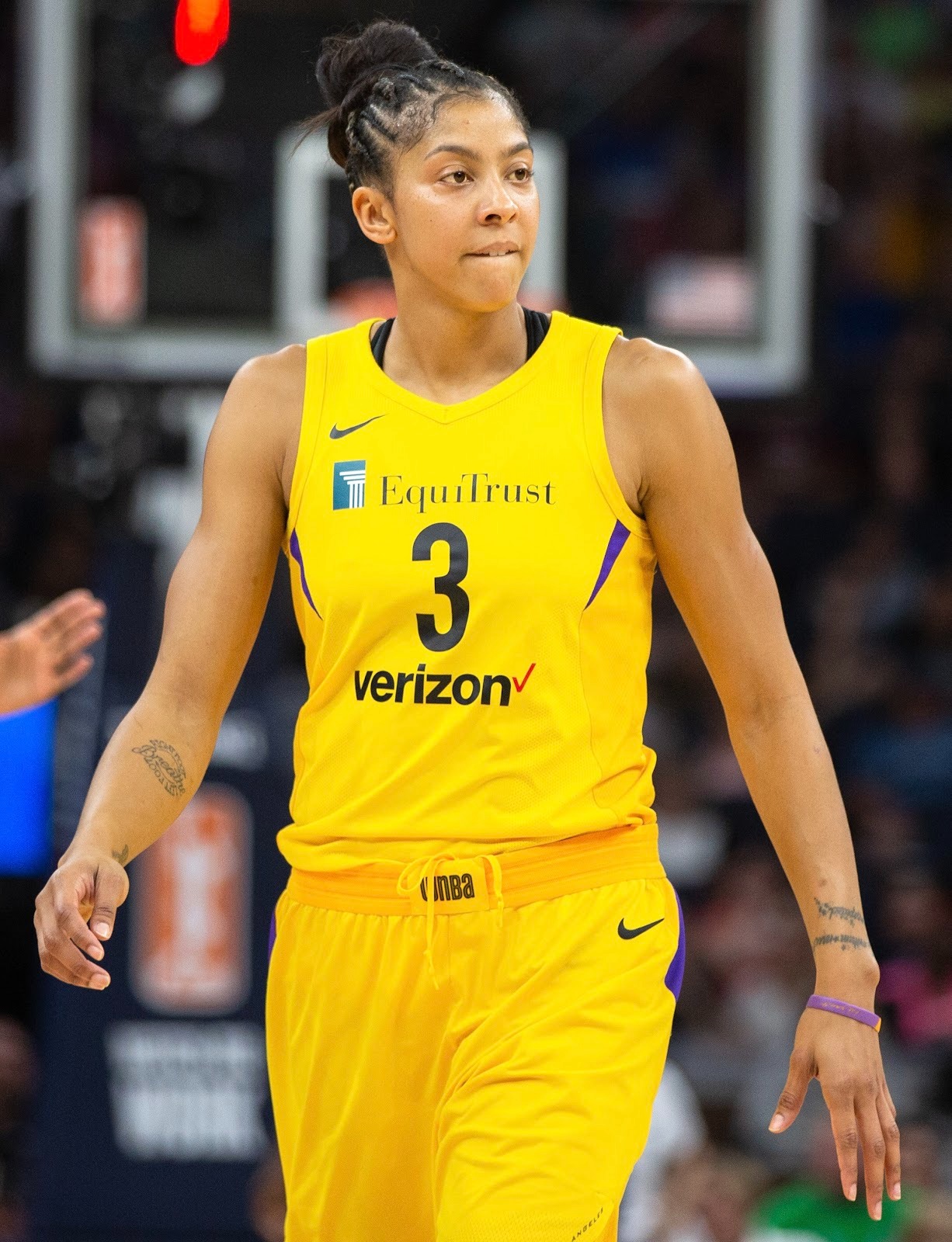 Candace Parker with a trophy